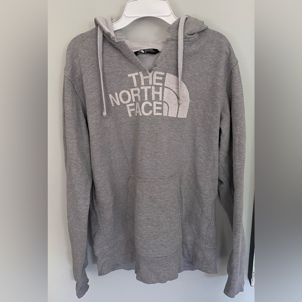 North Face Half Dome Logo Hoodie. Gray. Size Small.